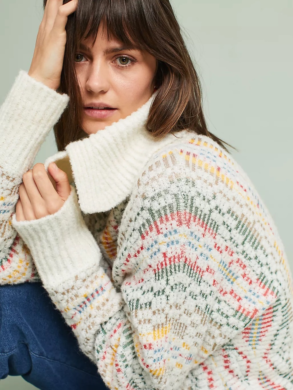 Anthropologie Agnetha Chalet Jacquard Jumper